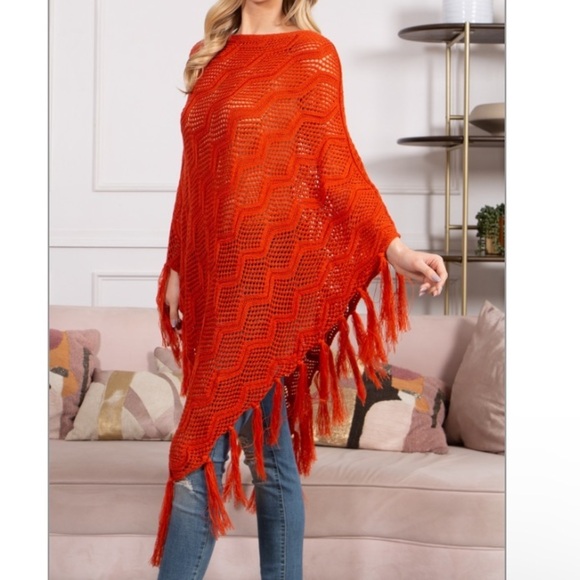 Jackets & Blazers - KNITTED NET WAVE PATTERN FRINGE